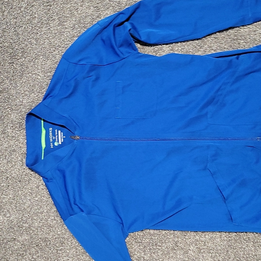 Royal blue scrub jacket